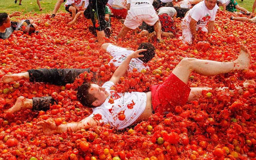 Томатина — помидорное побоище в Испании